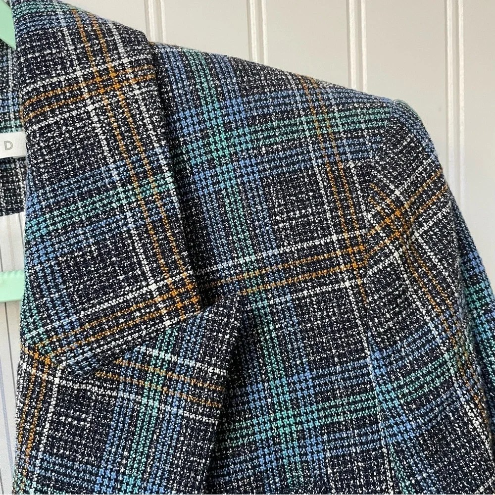 Veronica Beard Martel Dickey Jacket Blue Multi Plaid Blazer size 2 - Picture 3 of 15